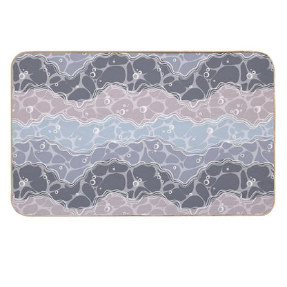 Pastel Sea Pattern  Dirt-Trapping Bath Mat