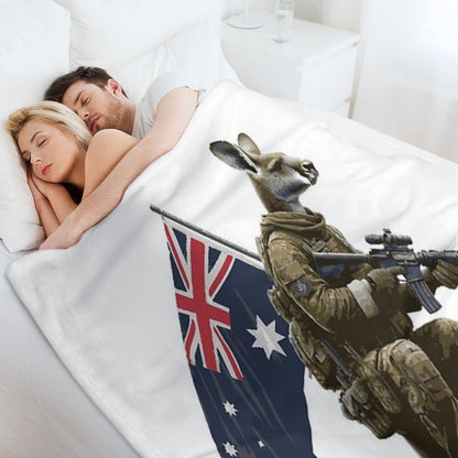 Aussie Army Digger Easy Care Throw Blanket