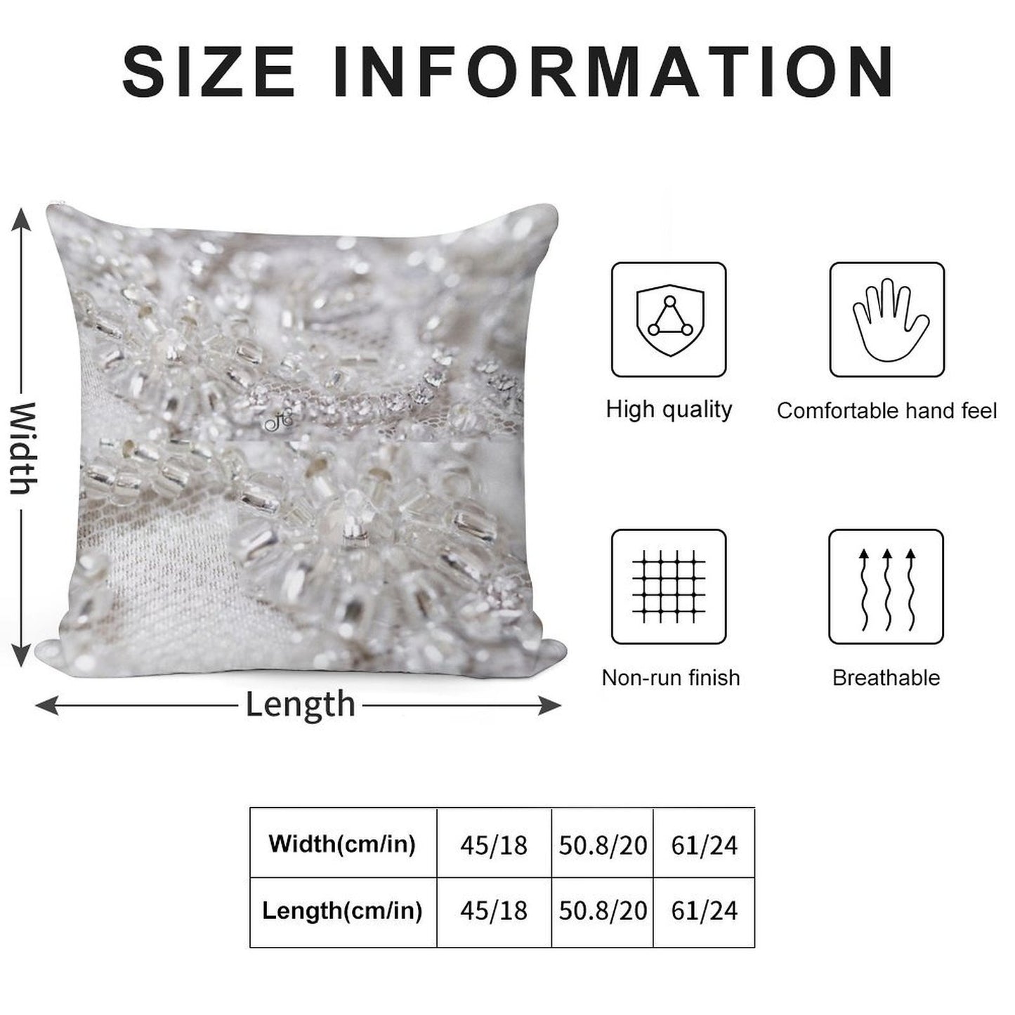 Cristal Soft Decorative Cover Throw Pillow