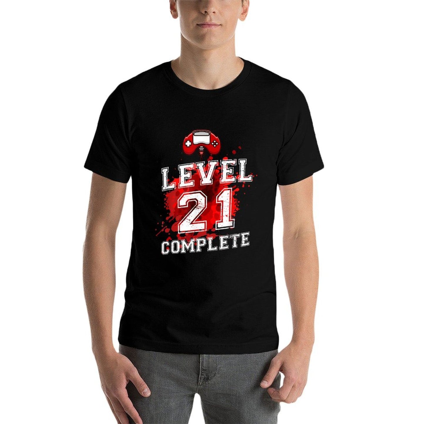 Gamer 21st Birthday  Fade-proof Color T-Shirt