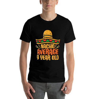 Nacho Average 9 Year Old Happy Cinco De Mayo Birthday Party  Polyester Blend T-Shirt