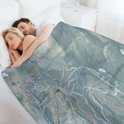Gore Mountain Resort Trail Map Wrinkle-free Throw Blanket