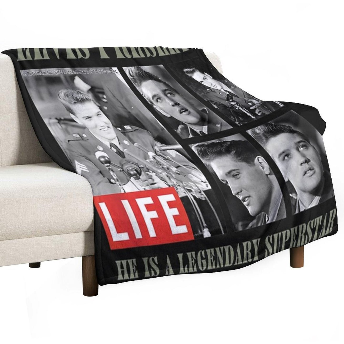 Vintage Picture Collection Travel-friendly Throw Blanket