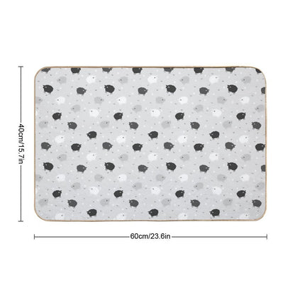 Сount Sheeps Away Pattern  Toxin-Free Bath Mat