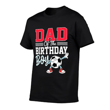 Dad Of The Birthday Boy Soccer Party Family Daddy  Slim-fit Cut T-Shirt