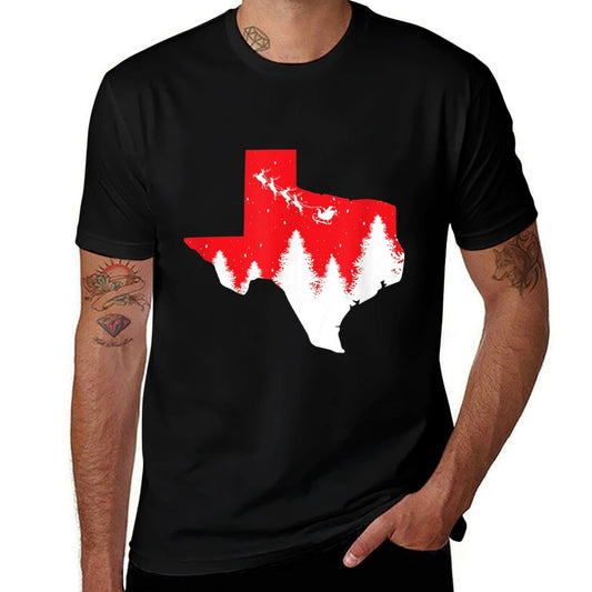 Texas Matching Family Christmass Pajamas Top  Slim-fit Cut T-Shirt