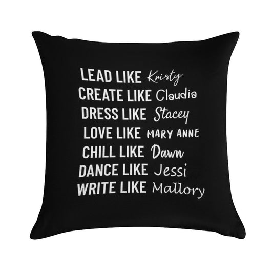 The Baby Sitters Club - Kristy, Claudia, Stacey, Mary Anne, Dawn, Jessi, Mallory Soft Style Accent Throw Pillow