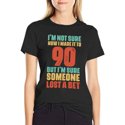 Retro Vintage Funny Mens 90th Birthdays 90 Years Old Sweatshirt  Slim-fit Cut T-Shirt