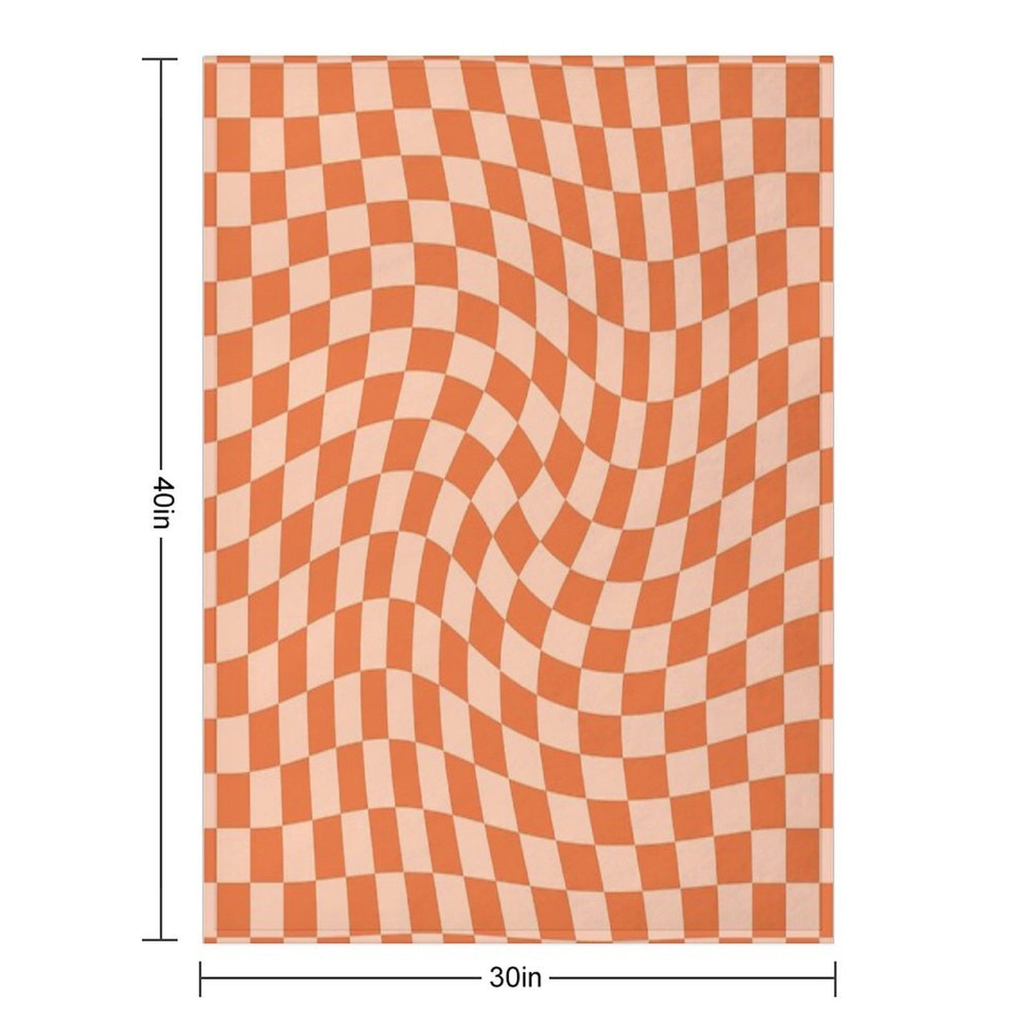 Check IV - Orange Twist Multi-functional Throw Blanket