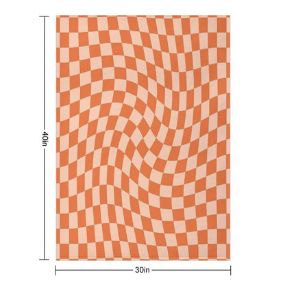 Check IV - Orange Twist Multi-functional Throw Blanket