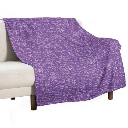 Physics Equations  Purple Travel-friendly Throw Blanket