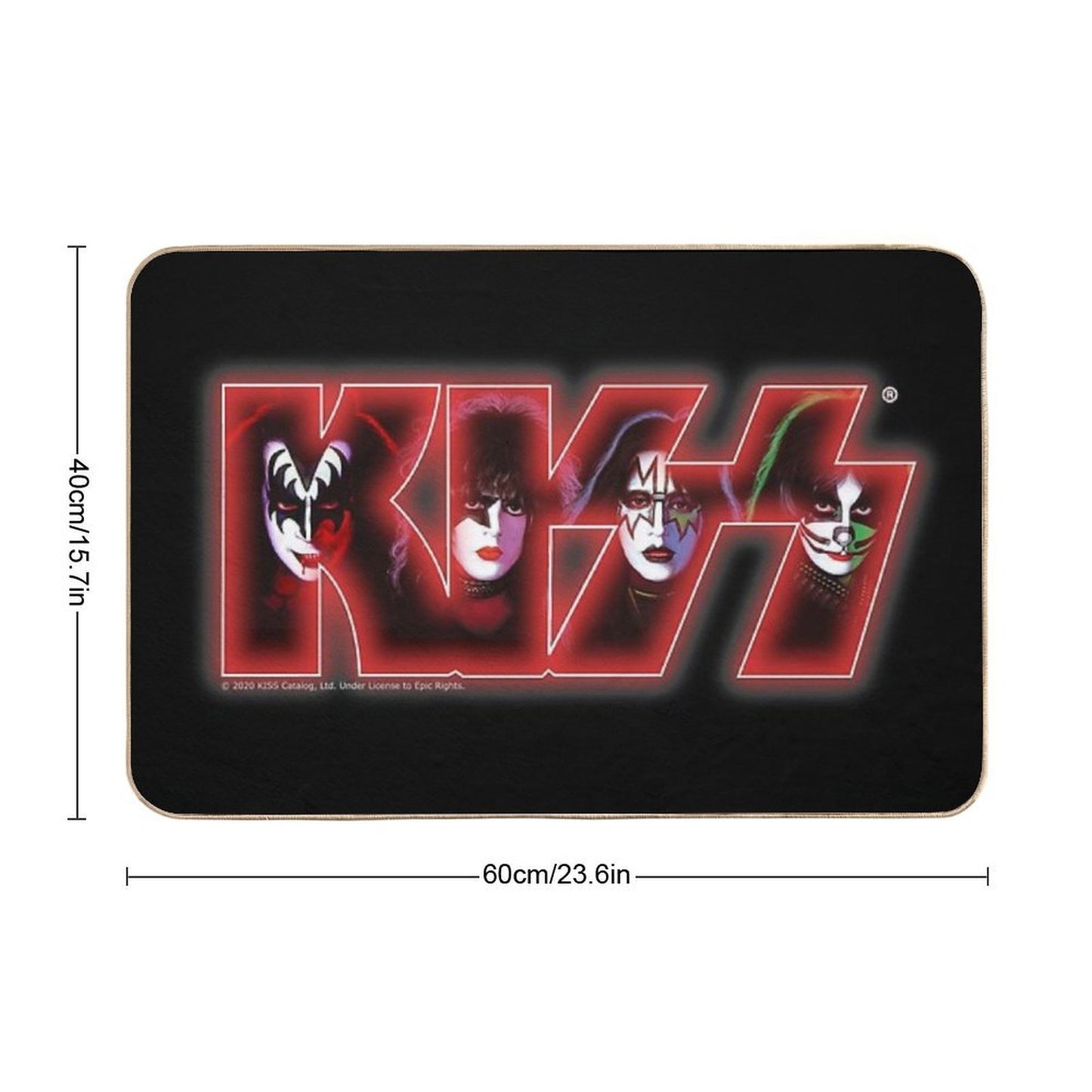 Kiss Band Logo Design  Pet-Safe Bath Mat