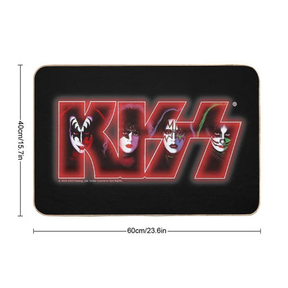 Kiss Band Logo Design  Pet-Safe Bath Mat
