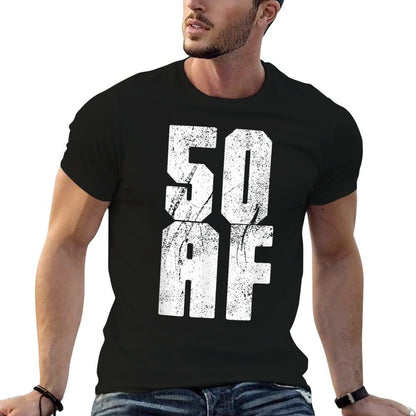 Funny Awesome 50th Birthday Tshirt 50 Years Old Af Design  Graphic-printed T-Shirt