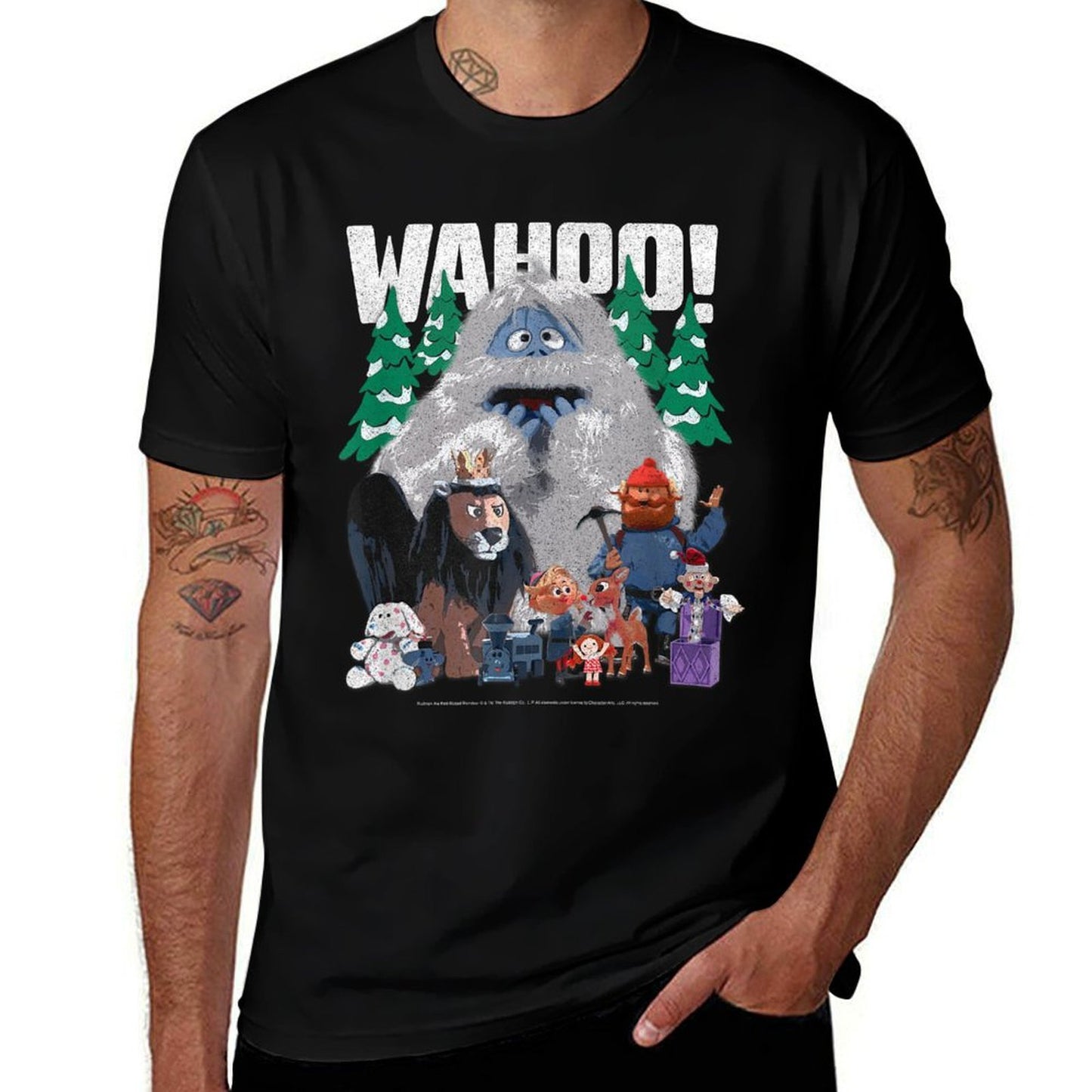 Rudolph Wahoo! Vintage Misfit Toys Characters Christmas  Stretchy T-Shirt