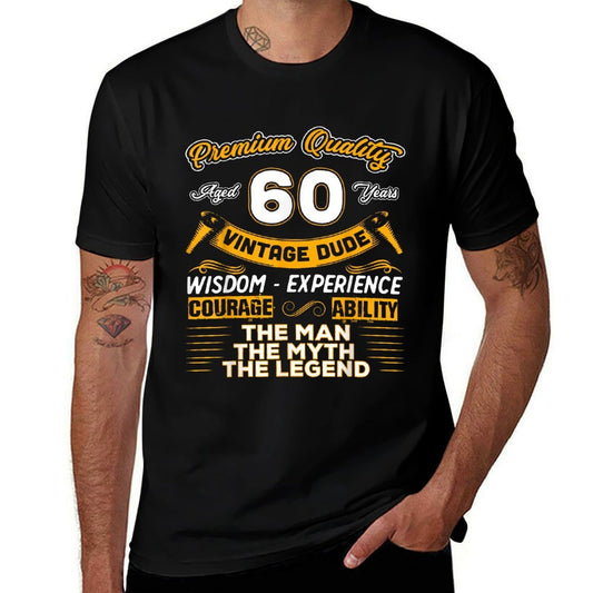 Vintage Dude The Man Myth Legend 60 Yrs 60th Birthday  Slim-fit Cut T-Shirt