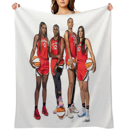 Las Vegas Aces Machine-washable Throw Blanket