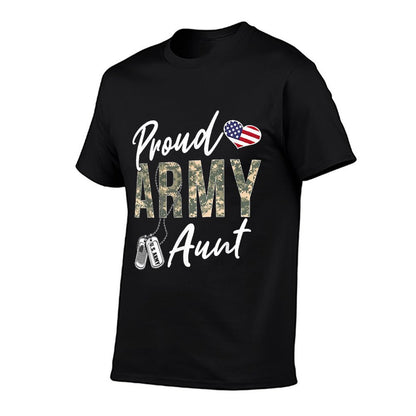 Proud Army Aunt Army Graduation Aunt US Army Aunt Gifts  Rolled Sleeves T-Shirt
