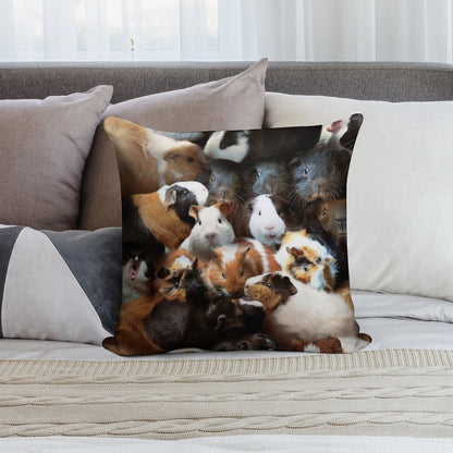 Guinea Pigs Soft Reinforced Edging Throw Pillow