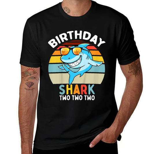 2nd Birthday Boy Shark 2 Year Old Boys Matching Family  Odor-resistant T-Shirt