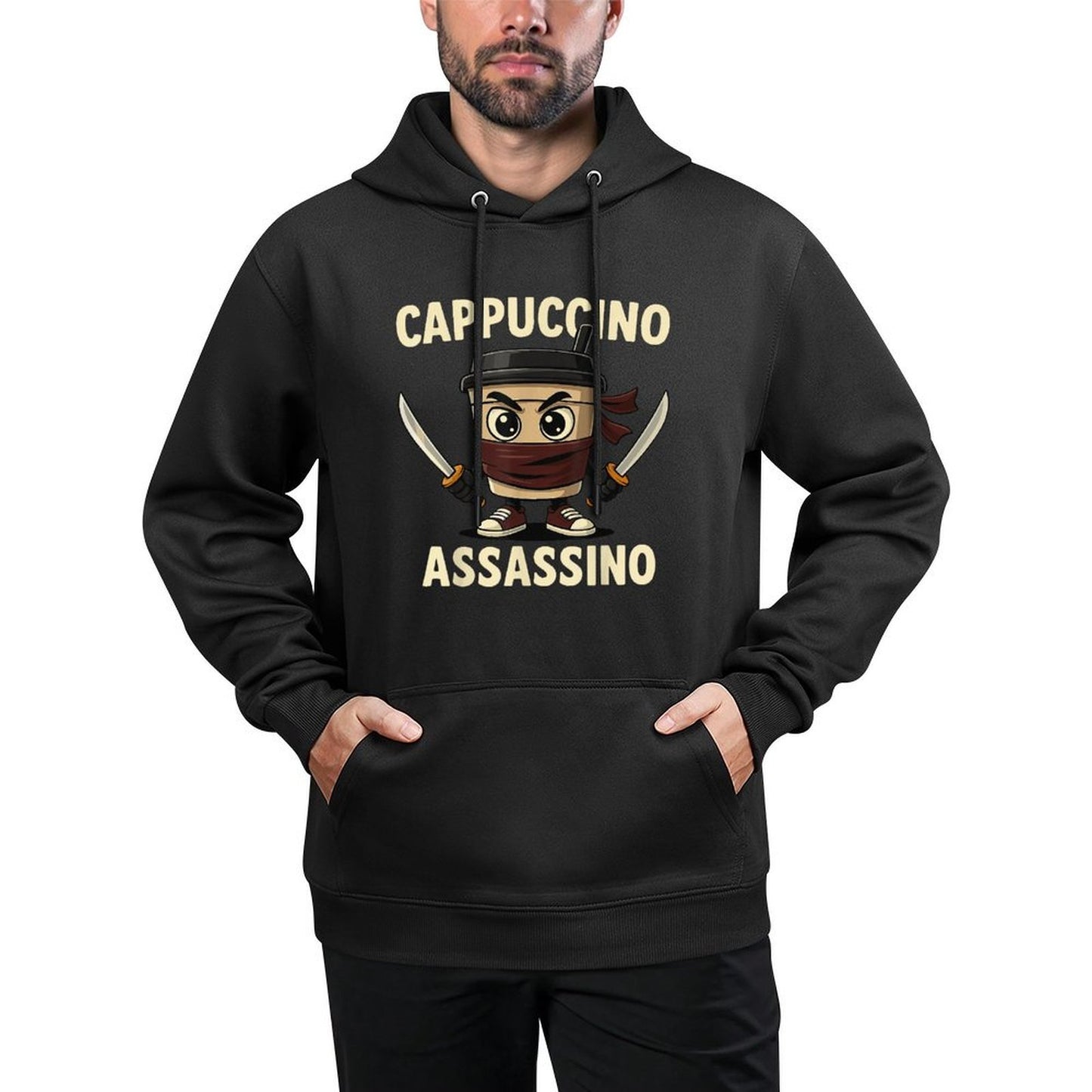 Kids Meme Italian Brainrot Cappuccino Assassino Pilling-Resistant Hoodie
