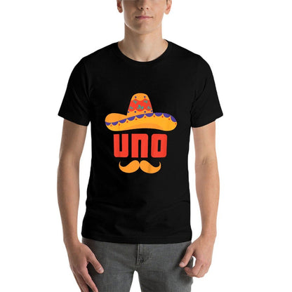 Kids 1 Year Old Mexican Fiesta Birthday Party Theme Uno Birthday  Cotton T-Shirt