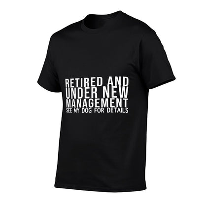 Funny Retired See My Dog For Details Retirement Dog Lovers  Heathered Texture T-Shirt