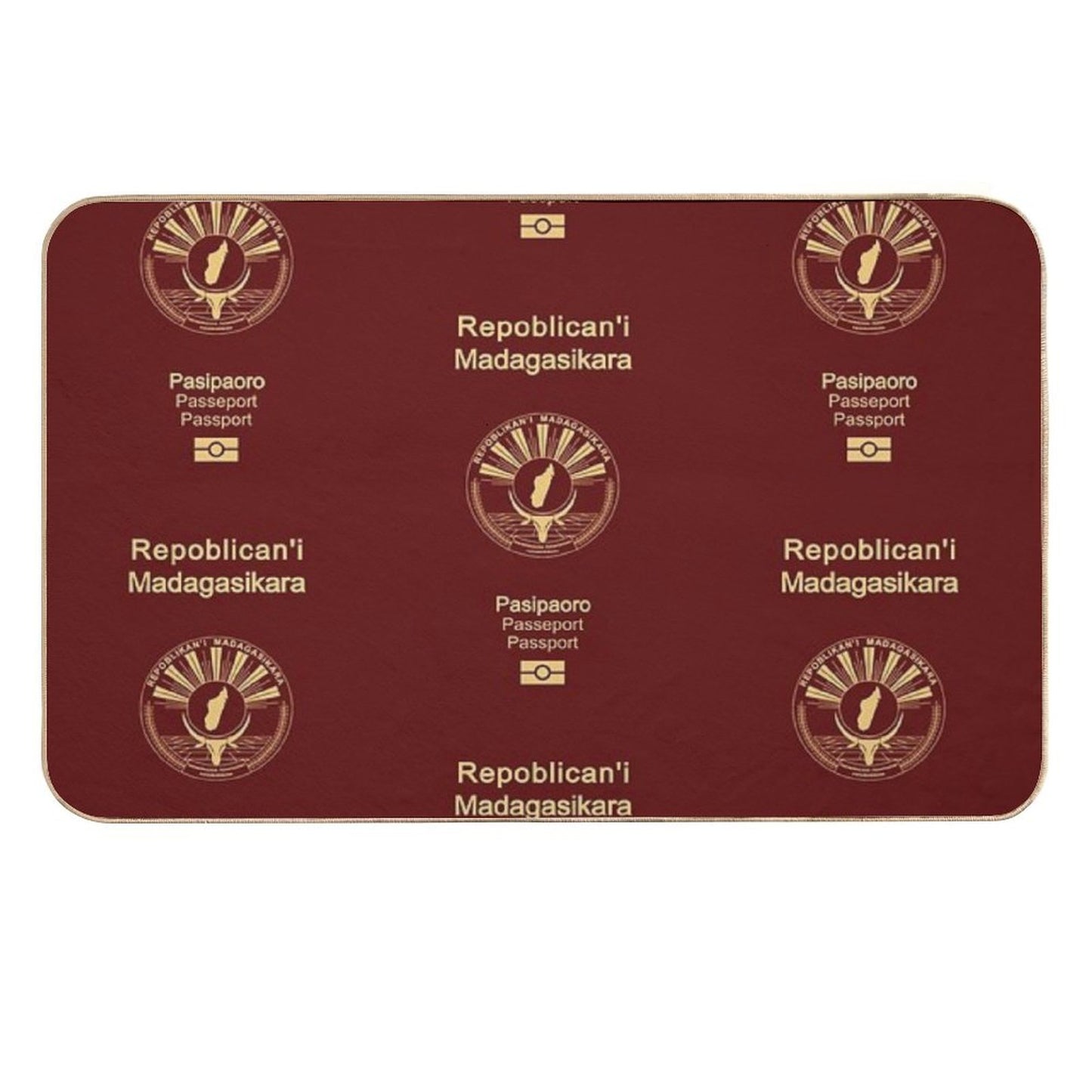 Madagascar Passport  Eco-Friendly Bath Mat