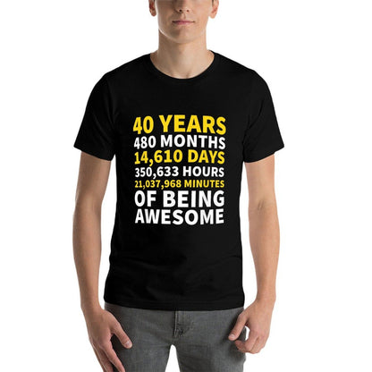 40th Birthdays, 40 Years Old Gift  Wrinkle-resistant T-Shirt