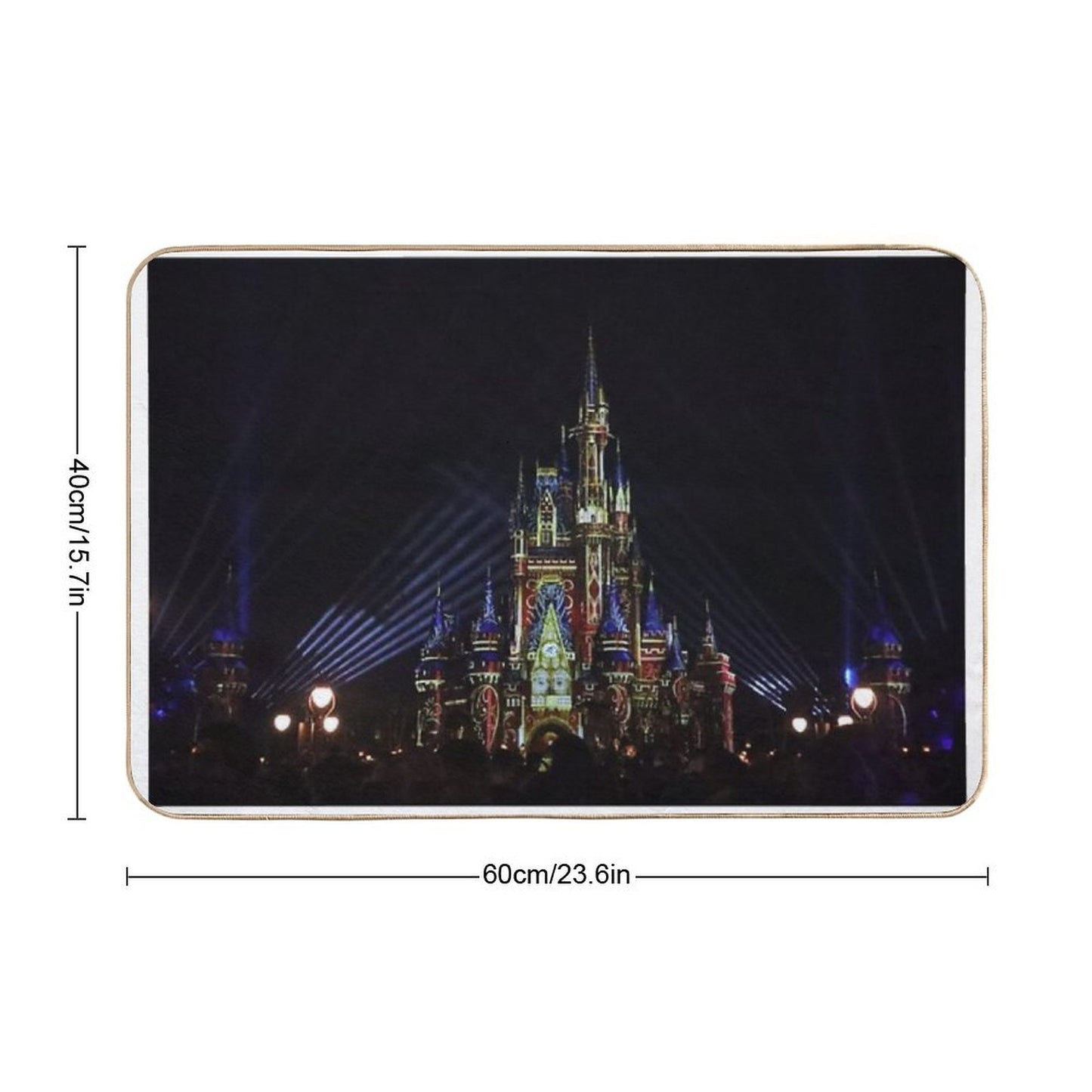 Happily Ever After Castle  Easy Maintenance Bath Mat