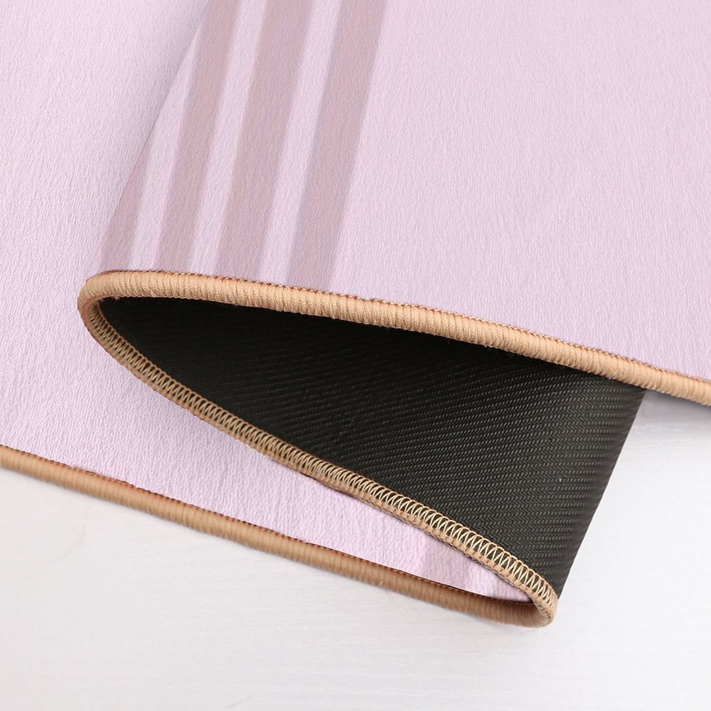 Shades of Pink with An Elegant Vertical Stripe Pattern  Versatile Bath Mat