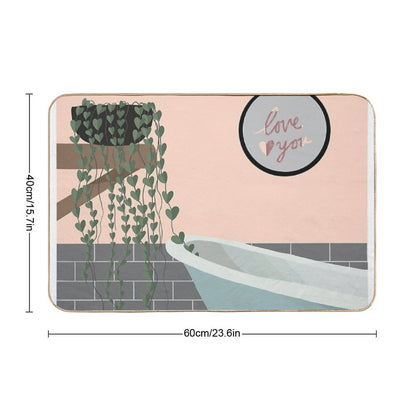 Minimalist Bathroom  Fade-Resistant Bath Mat