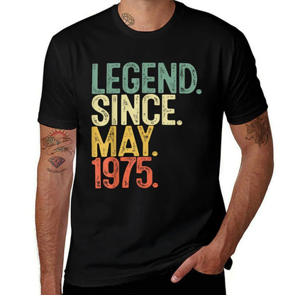 50 Years Old Gifts Legend Since May 1975 50th Birthday Men  Vintage-inspired T-Shirt