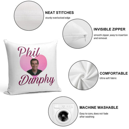 Modern Family Phil Dunphy Heart Meme Soft Home Decor Throw Pillow