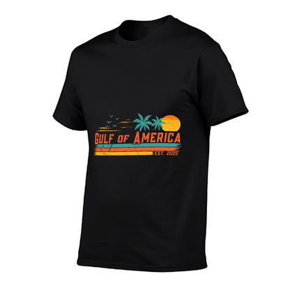 Vintage Gulf Of Us America Retro Sunset Gulf Of Us America Long Sleeve Graphic-printed T-Shirt