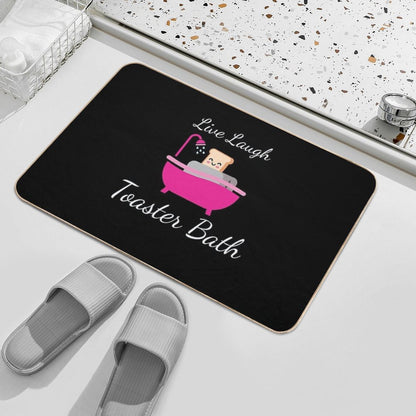Live Laugh Toaster Bath Toast Toaster  Eco-Friendly Bath Mat
