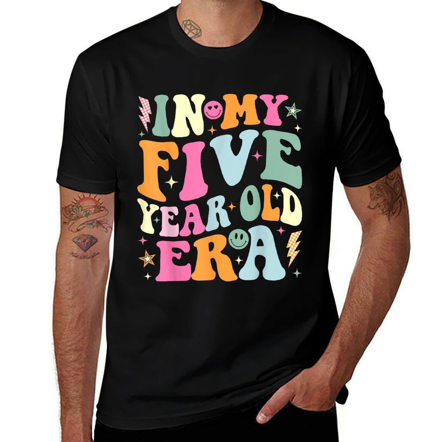 In My Five Year Old Era Girl Boy 5th Birthday 5 Year Old  Durable T-Shirt