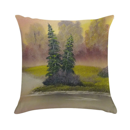 Misty Forest Soft Fade-Resistant Throw Pillow