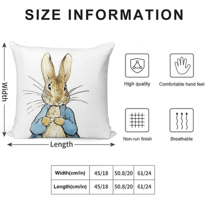 Peter Rabbit  by Beatrix Potter Soft Anti-Pilling Throw Pillow