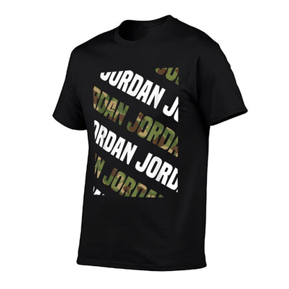 Jordan Camo Pattern Green Camouflage  Cotton T-Shirt