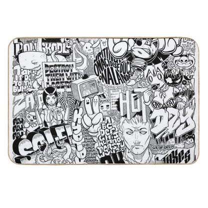 DzyMess No.9 Death & Taxes  Anti-Trip Bath Mat