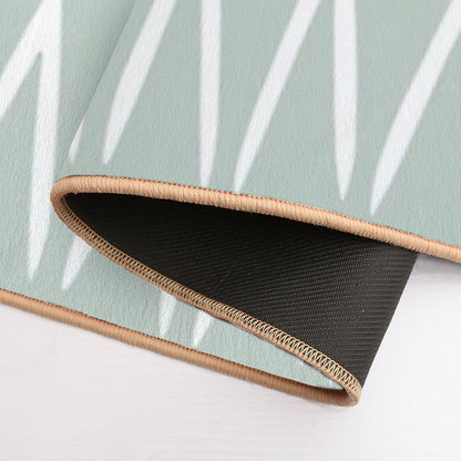 Boho Tribal Abstract Pattern, Sage Green  Toxin-Free Bath Mat