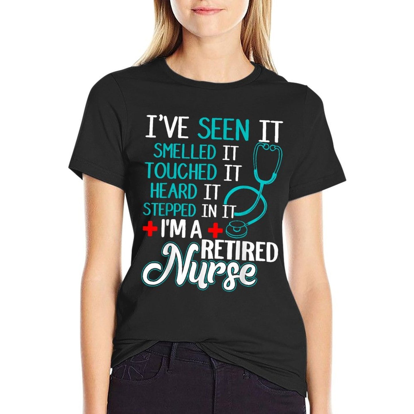 Funny Nurse Retirement Shirt - Retired Nurse Gift  Heathered Texture T-Shirt