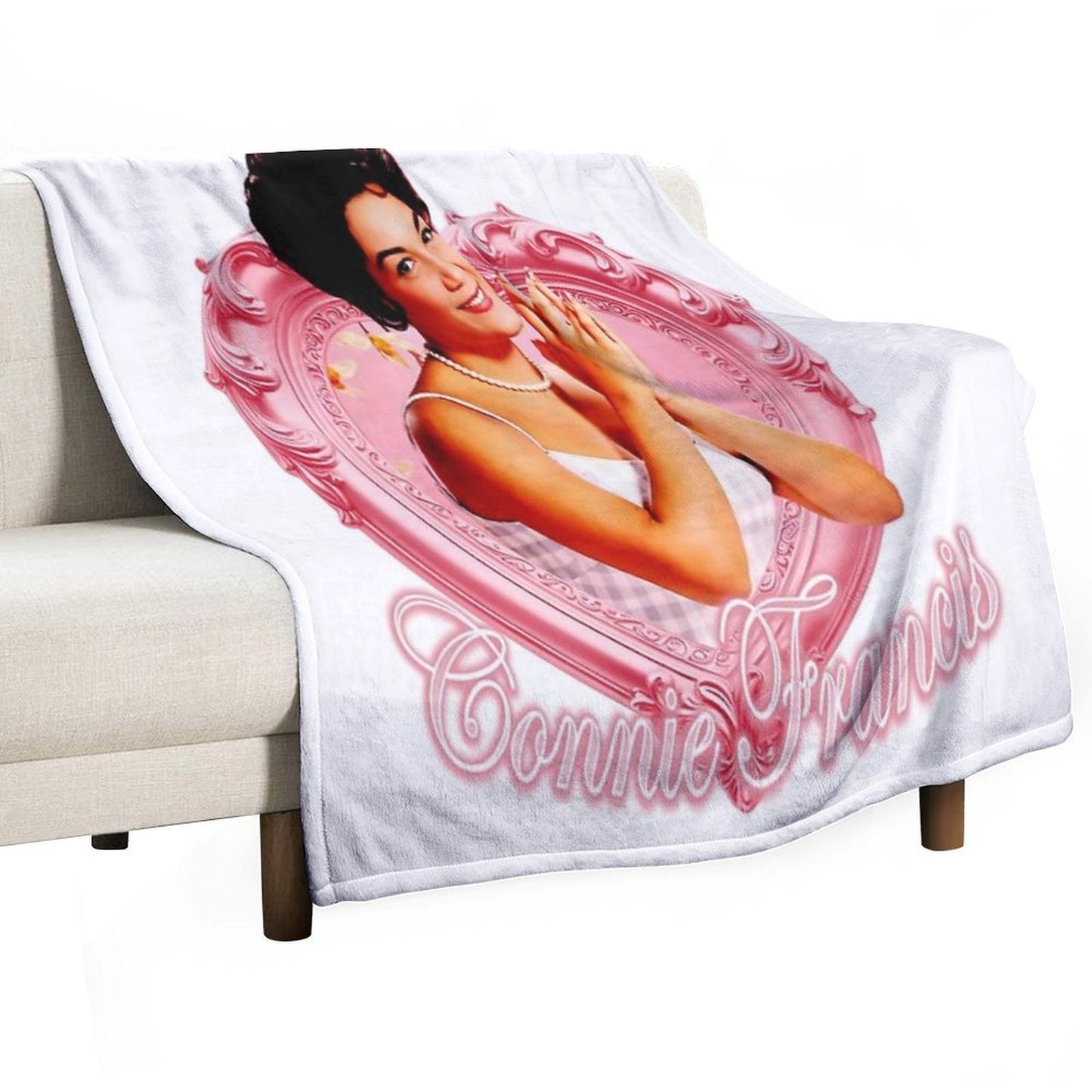 Pink Love Framed Connie Lightweight Throw Blanket
