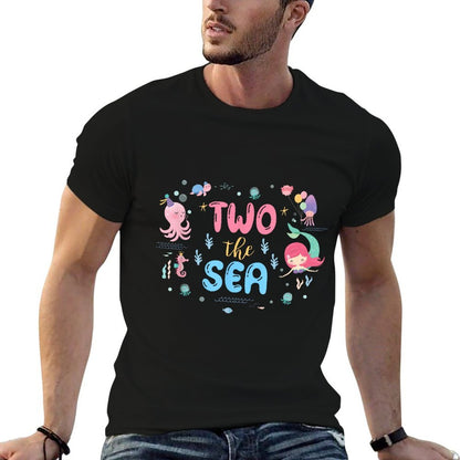 Two The Sea 2nd Birthday Outfit Girl 2 Yrs Old Sea Animals  Quick-drying T-Shirt