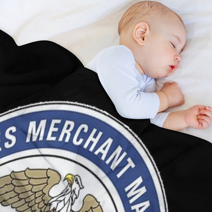 Merchant Marine Academy Logo Velvety-soft Throw Blanket