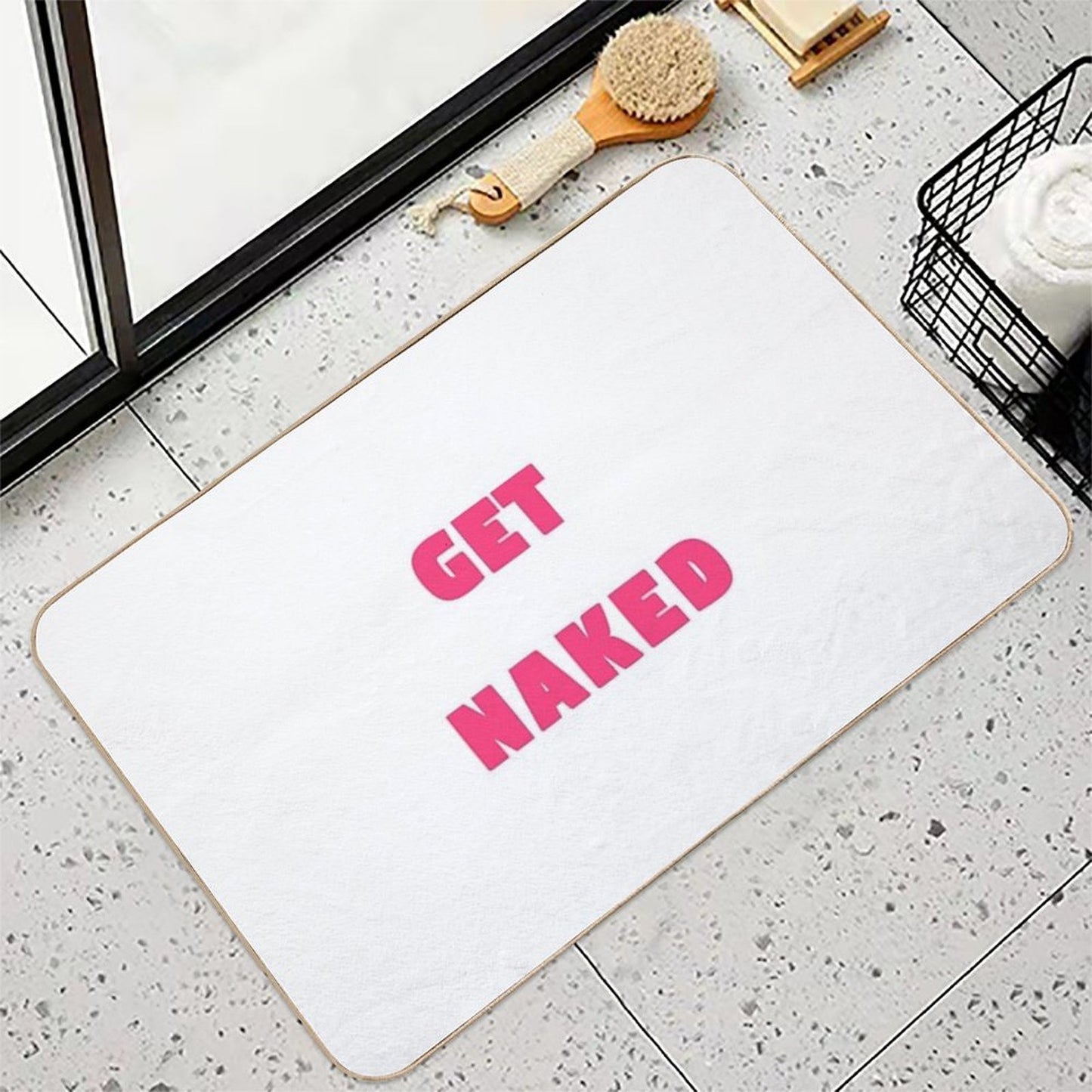 Get Naked - Pink  Absorbent Bath Mat