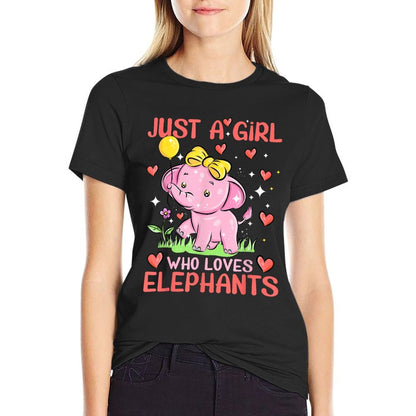 Just A Girl Who Loves Elephants Animal Elephant  Classic T-Shirt