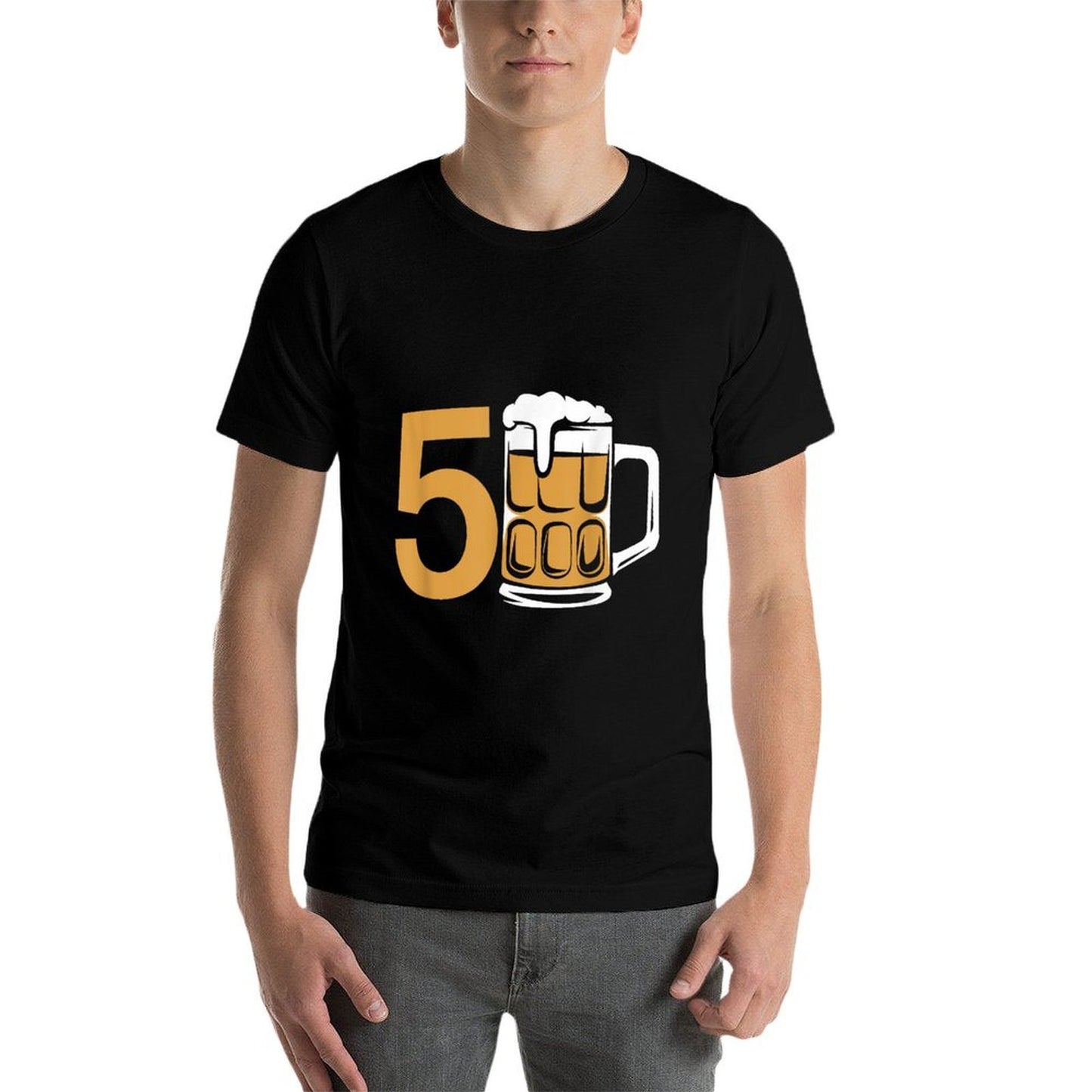 Beer Humor for Your 50th Birthday  Fade-proof Color T-Shirt