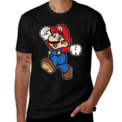 Super Mario Classic Jump Portrait  Summer-ready Fabric T-Shirt